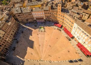 Veduta aerea di Piazza del Campo - Siena