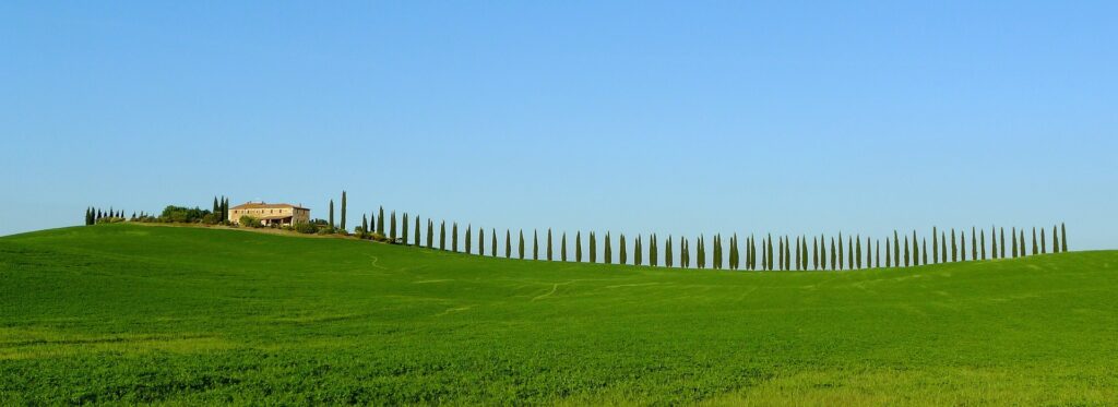 Il tipico meraviglioso paesaggio delle colline toscane 