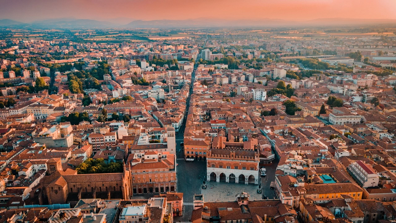 Piacenza, vista aerea